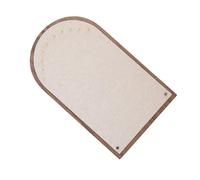 Greabuy Organisateurs de bijoux en bois naturel avec matériaux en lin pour vitrine de magasin, décoration de chambre à coucher, présentoir à bijoux, support à bijoux en bois