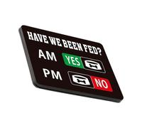 Greabuy Panneau de rappel d'alimentation pour chiens avec aimant, traqueurs d'animaux de compagnie pour réfrigérateur avec inscription « Have We Been Feds »