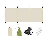 Greabuy Paravent de camping imperméable pliable pour activités de plage et de montagne, crème