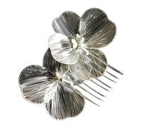 Greabuy Peigne à cheveux en forme de fleur de style baroque fait à la main - Accessoire de mariage métallique pour cérémonie de mariage