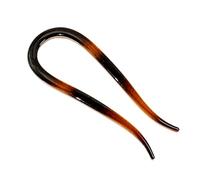 Greabuy Peigne à cheveux en forme de U en corne de chèvre pour femme - Coiffure formelle - Fourchettes à cheveux en résine pour chignon et