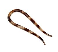 Greabuy Peigne à cheveux en forme de U en corne de chèvre pour femme - Coiffure formelle - Fourchettes à cheveux en résine pour chignon et