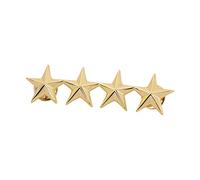 Greabuy Pin's en métal à cinq branches en forme d'étoile pour col et épaule, bijoux de costume pour homme et femme, 68x20mm, Métal
