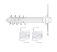 Greabuy Piquets d'ancrage au sable résistants au vent avec cinq matériaux en ABS au design hélicoïdal, adaptés pour la plage, le camping, la durabilité, les ancres de sable coupe-vent