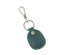 Greabuy Porte-cartes pratique et robuste en cuir PU - Design élégant en forme de goutte - Accessoire pour bureau, école et appartement, vert foncé, Size 12.5x4.5cm/4.92x1.77inch