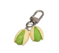 Greabuy Porte-clés à breloques pour femme - Accessoires insolites - Pistache - Porte-clé élégant - Pendentif accrocheur pour sac à main, Tel que montré, taille unique