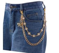 Greabuy Porte-clés décoratif tendance en alliage pour jeans, sacs à main, sacs à dos pour elle, taille unique, Comme décrit, Comme décrit.