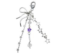 Greabuy Porte-clés élégant pour femme, méduse, étoile, crucifix, nœud de sac, accessoire tendance pour femmes et filles, Style 2