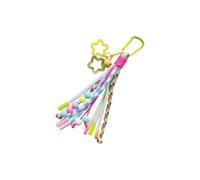 Greabuy Porte-clés en corde tressée avec porte-clés ABS solide - Décoration de sac tendance pour un usage quotidien - Accessoire de sac en paracorde vibrante, E