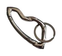 Greabuy Porte-clés mousqueton en métal noir en forme d'étoile avec ouverture à pression