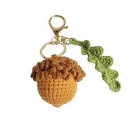 Greabuy Porte-clés pour femme, pendentif gland crocheté artisanat exquis et beauté naturelle décoration pour sacs à dos, Tel que montré