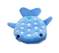 Greabuy Porte-monnaie en forme de baleine en peluche pour clés de change, bleu, 13*12cm