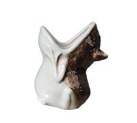 Greabuy Pot de fleurs décoratif en céramique inspiré de grenouille pour petits buissons, idéal pour le bureau, sinon étagère de présentation en céramique