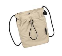 Greabuy Sac à bandoulière pour femme avec cordon de serrage en toile - Sac à main carré élégant pour téléphone portable - Pour tous les jours - Tendance - Sac à bandoulière carré en toile, beige, One