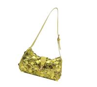 Greabuy Sac à bandoulière pour femme avec paillettes - Sac à main rétro avec fermeture éclair pour soirée, fête, quotidien, Vert