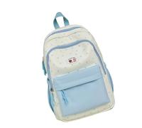 Greabuy Sac à dos en nylon d'inspiration coréenne avec compartiments spacieux et résistant à l'usure pour les voyages et les adolescents, bleu ciel