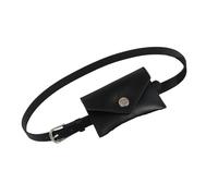 Greabuy Sac banane fin réglable en tissu résistant à l'eau pour femme, Noir , 107*8CM