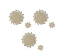 Greabuy Set de table en feutre de forme irrégulière résistant à la chaleur pour comptoirs de cuisine et salle à manger Tapis de vaisselle antidérapant