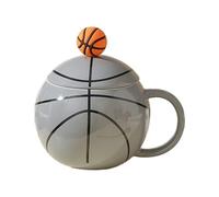 Greabuy Tasse à café en céramique en forme de basket-ball, tasse à thé, souvenir de sport, eau en porcelaine pour café, lait, boisson unique