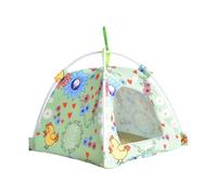 Greabuy Tente à oiseaux permanente en toile pour petits aras, calopsittes couple suspendu sinon au sol, utilisation simple et soignée, maison d'oiseaux en toile verte