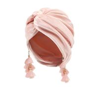 Greabuy Turban traditionnel pour femme, hijab pour femme, bandeau pour cheveux, hijab à franges