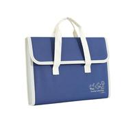 Greabuy Un sac de rangement en toile avec 4 organiseurs de documents avec étiquettes, dossier, sac de rangement en papier, dossier d'orgue pour étudiant