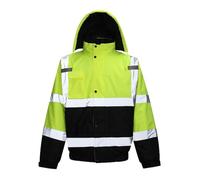 Greabuy Vestes imperméables en polyester avec bandes réfléchissantes haute visibilité pour homme dans des conditions de faible luminosité