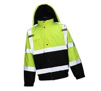 Greabuy Vestes imperméables en polyester avec bandes réfléchissantes haute visibilité pour homme dans des conditions de faible luminosité