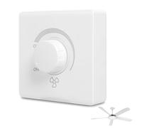 Greacesrio Variateur D'intensité pour Ventilateur de Plafond | Interrupteur Mural 86 Type, 220V 10A, Contrôleur de Vitesse en Continu, Blanc