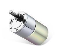 Greartisan Moteur à engrenages CC 12 V 50 tr/min à couple élevé - Micro-vitesse électrique - Réduction - Arbre de sortie excentrique - Diamètre : 37 mm