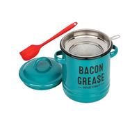 Grease Container for Kitchen Large Capacity Grease Strainer and Container for Baking Roasting Meal Prep Holiday Camping Thanksgiving Restaurant Use