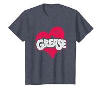 Grease Heart T-Shirt, Enfant, Bleu Chiné, 10 Ans