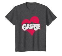 Grease Heart T-Shirt, Enfant, Chiné Foncé, 4 Ans