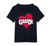 Grease Heart T-Shirt, Femme Grandes Tailles, Noir, 4X