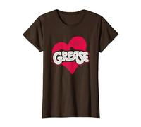 Grease Heart T-Shirt, Femme, Marron, XL