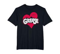 Grease Heart T-Shirt, Homme Grandes Tailles, Noir, 4X Tall