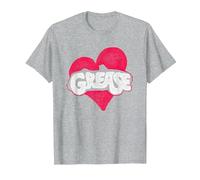 Grease Heart T-Shirt, Homme, Gris Chiné, 5XL