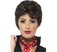 Grease - Perruque pour femme SM393 (Taille unique) (Marron)