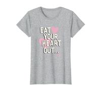 Grease Pink Ladies Eat Your Heart Out T-Shirt, Femme, Gris Chiné, M