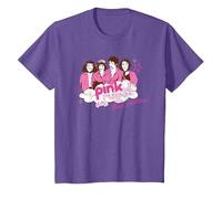 Grease Pink Rules Pink pour Femmes T-Shirt, Enfant, Violet Chiné, 4 Ans