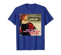 Grease se voit à Thunder Road, Stud Sandy T-Shirt, Homme, Bleu Royal, L