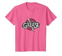 Grease Title Logo Patch T-Shirt, Enfant, Rose Chiné, 6 Ans