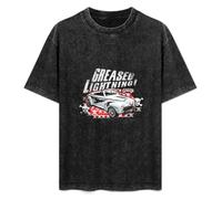 Greased Lightning Mens Unisex T-Shirt Graphic Print Top Black Tee M