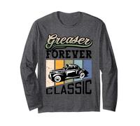 Greaser Forever Classic Sock Hop 1950s Rockability Vintage Manche Longue