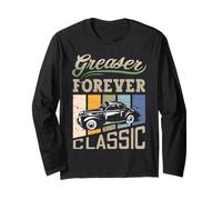 Greaser Forever Classic Sock Hop 1950s Rockability Vintage Manche Longue