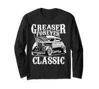 Greaser Forever Classic Sock Hop 1950s Rockability Vintage Manche Longue