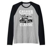 Greaser Forever Classic Sock Hop 1950s Rockability Vintage Manche Raglan
