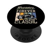 Greaser Forever Classic Sock Hop 1950s Rockability Vintage PopSockets PopGrip Adhésif