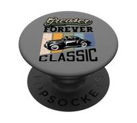 Greaser Forever Classic Sock Hop 1950s Rockability Vintage PopSockets PopGrip Adhésif