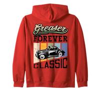 Greaser Forever Classic Sock Hop 1950s Rockability Vintage Sweat à Capuche